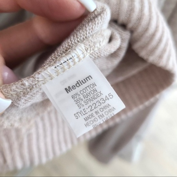 Poof Cotton Blend Cream Hoodie Sweater Size M - Picture 5 of 10